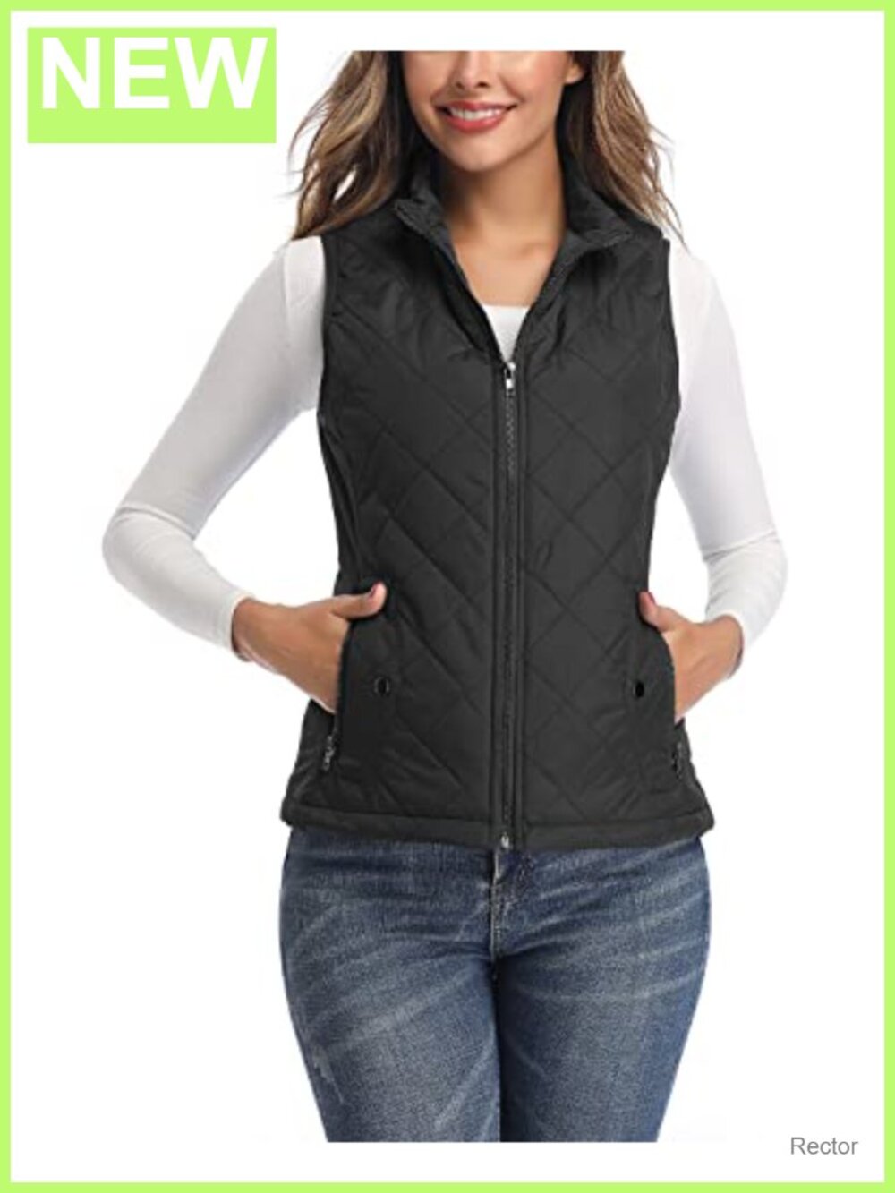 LONGKING Women's Quilted Packable Puffer Vest Lightweight Gilet
